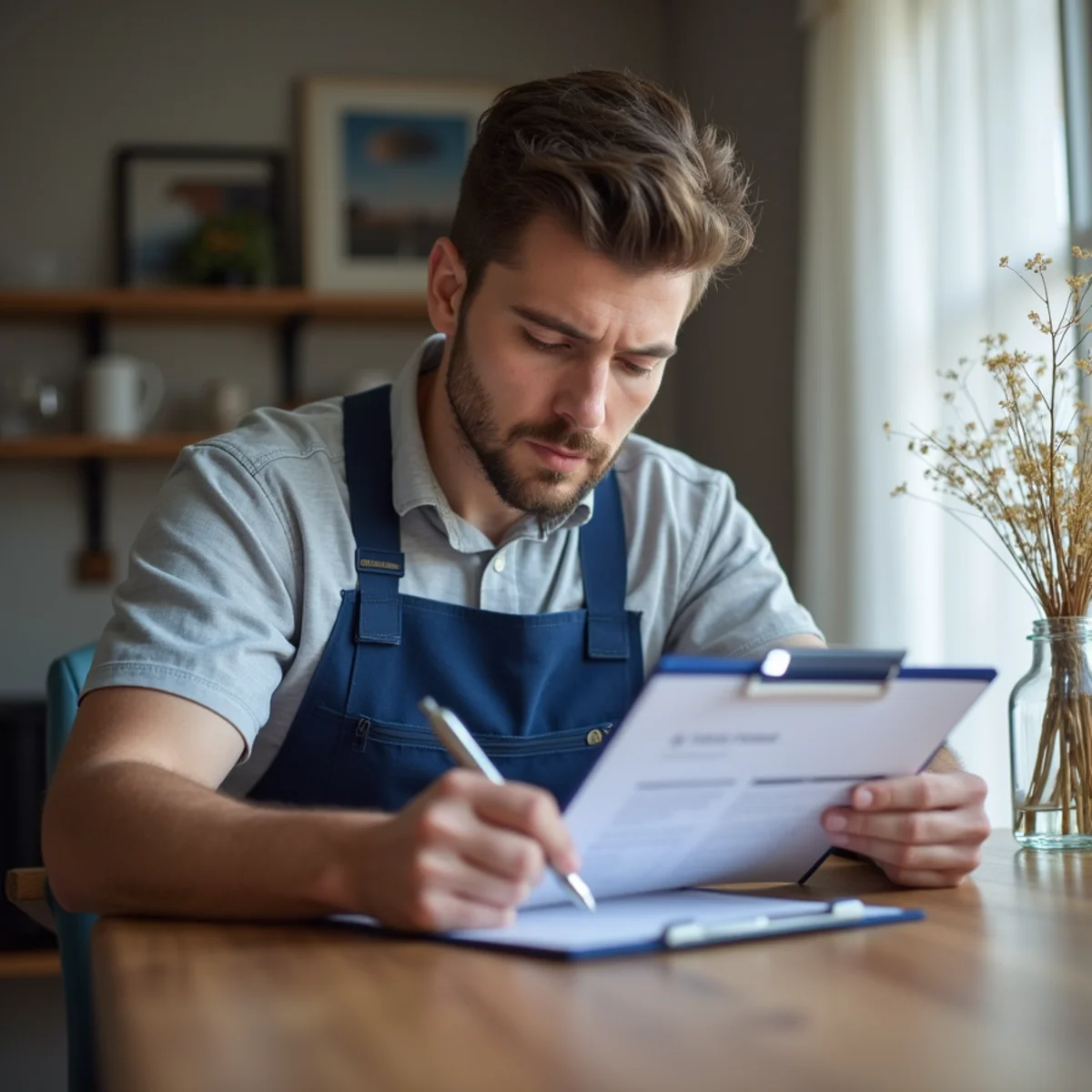 Licensed Virginia plumber writing detailed mechanical cause of loss report