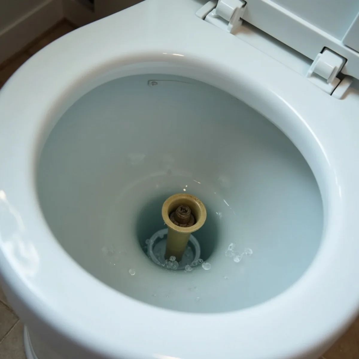 Toilet fill valve hissing and overflowing into tube under high water pressure