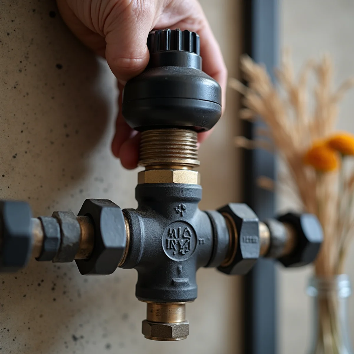 Upgraded 3/4-inch gas supply line feeding tankless gas water heater